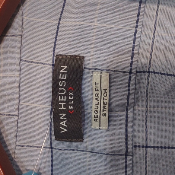 SLIGHTLY USED VAN HEUSEN FLEX 16 1/2 32/33 LONG SLEEVE BUTTON UP REGULAR FIT - Picture 2 of 10